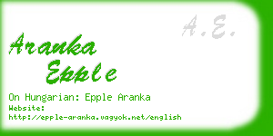 aranka epple business card